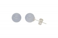 Ohrstecker 8mm auf Silber 925, Chalcedon A Ohrstecker 8mm auf Silber 925, Chalcedon A