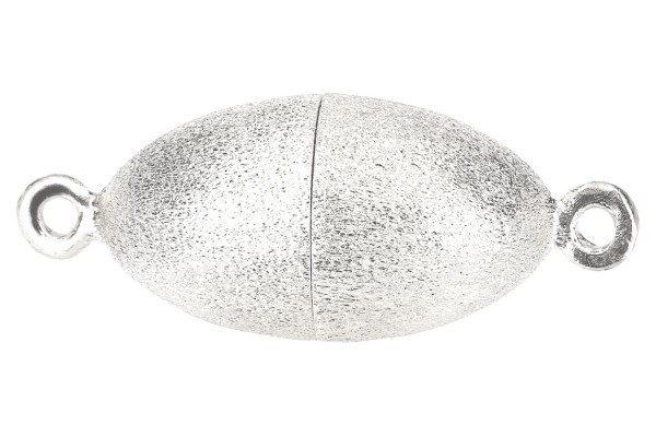 Magnetschließe Olive 12x30mm Silber matt