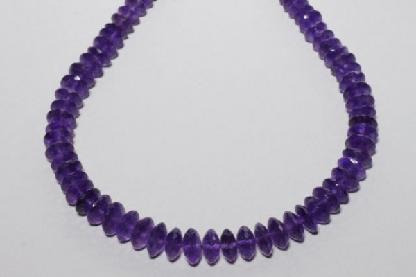 Rondellenstrang facettiert 8-12mm/40cm, Amethyst AA