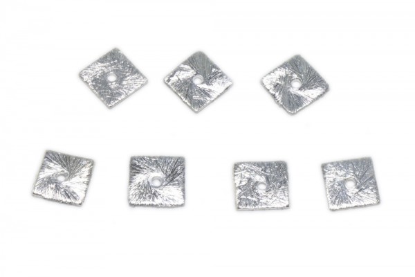 Quadrat 7,5x7,5mm, Silber 925 gebürstet
