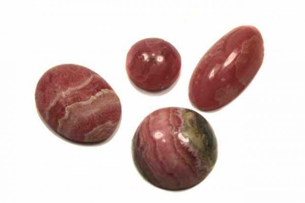 Cabochon, diverse Größen + Formen, Rhodochrosit