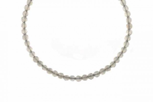 4mm round faceted grey agate