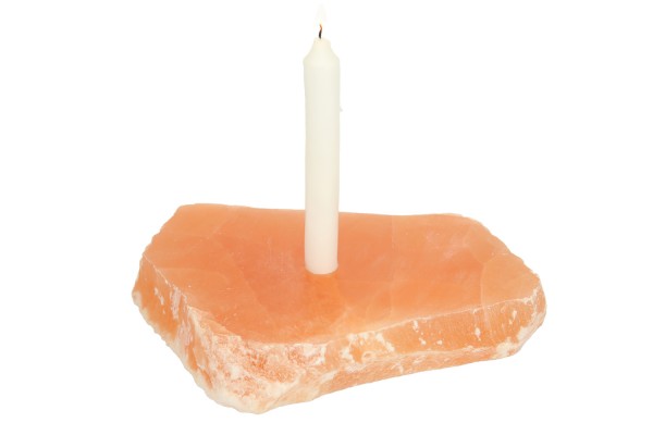 Kerzenständer 28x19x6cm aus Orangencalcit