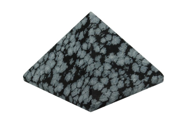 Pyramide 40x40mm aus Schneeflocken-Obsidian