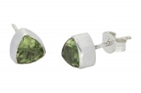 Ohrstecker Triangel 7mm in Silber 925, Peridot Ohrstecker Triangel 7mm in Silber 925, Peridot