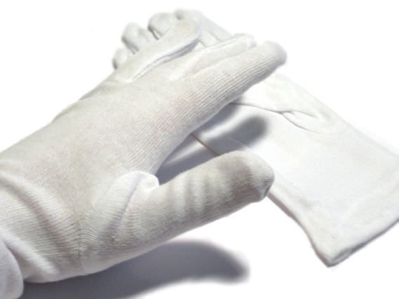Handschuhe Baumwolle weiß