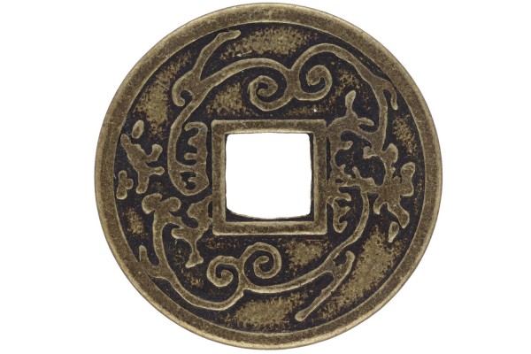 Feng-Shui-Münze 42mm aus Messing