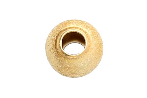 Kaschier - Kugel 6mm mit 2,2mm-Loch, Silber 925 matt und vergoldet 