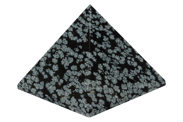 Pyramide 55x55mm aus Schneeflocken-Obsidian