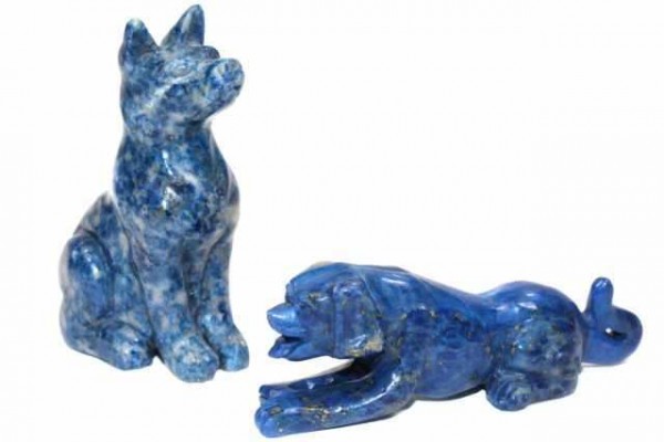 Hunde-Gravur 75-90mm, Lapislazuli