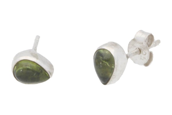 Ohrstecker Tropfen 5x7mm in Silber 925, Peridot