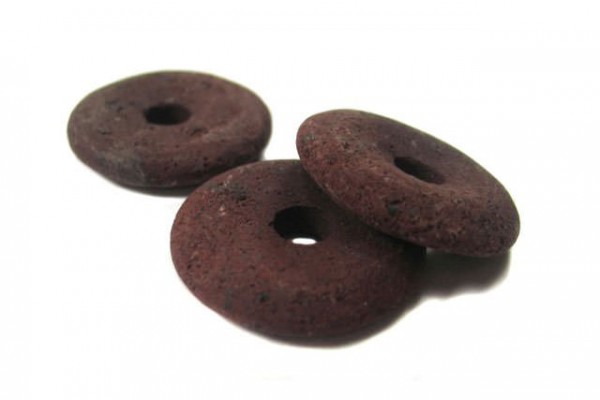 35mm Donut Anhänger aus brauner Lava