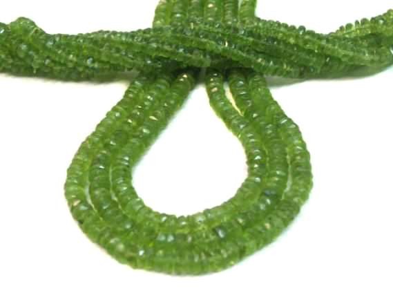 Scheibenstrang facettiert 6mm/40cm, Peridot (Olivin)