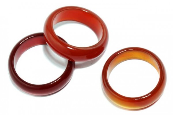 Ring 6mm, Karneol gefärbt