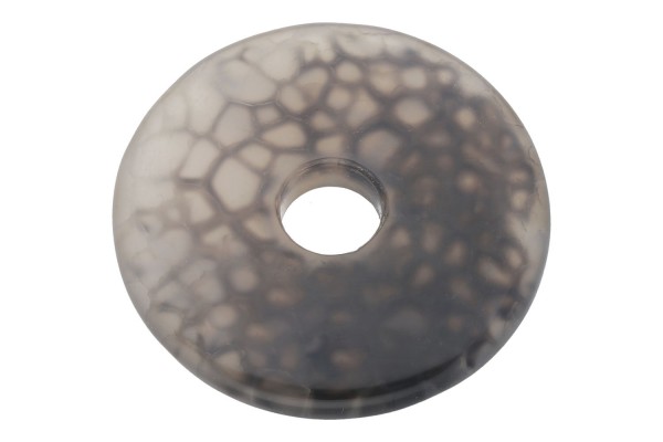 35mm Donut, Spinnennetz-Achat behandelt