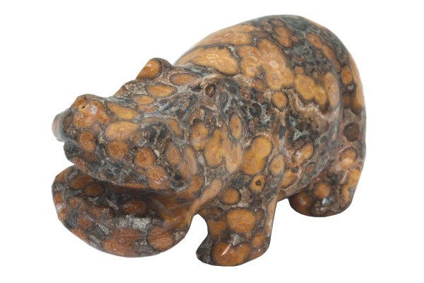 Hippo 52x30x20mm aus Leoparden-Jaspis