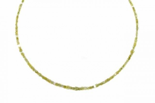 Würfelstrang 1,1-2,5mm/41cm, Diamant gelbgrün