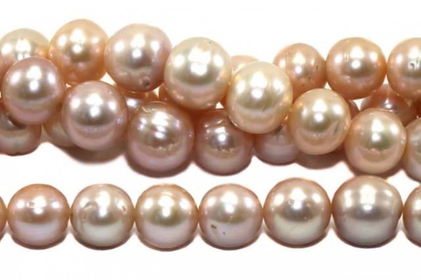 Choker 12-15mm/40cm, Süßwasser-Zuchtperle creme