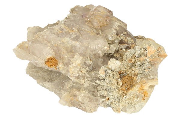Bergkristall Amethyst Rauchquarz Stufe mit Glimmer 63x96x52mm