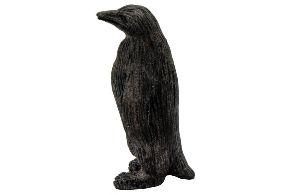Pinguin im Detailschliff 50x70x27mm, schwarzer Obsidian
