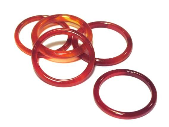 Achat Ring 3mm rot gefärbt