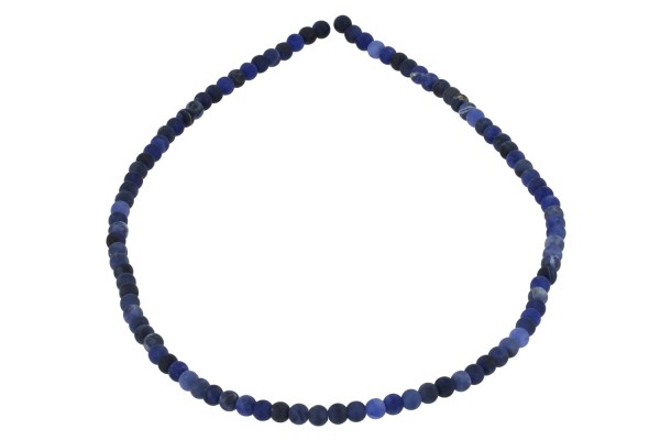 4mm round beads in matt sodalite