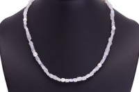 Squarekette 5x3x5-6mm/45cm Karabiner Sterlingsilber 925, weißer Labradorit + Süßwasserperlen Squarekette 5x3x5-6mm/45cm Karabiner Sterlingsilber 925, weißer Labradorit + Süßwasserperlen