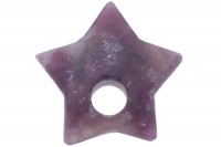 Stern Anhänger 29x6mm mit 7mm-Loch aus Lepidolith Stern Anhänger 29x6mm mit 7mm-Loch aus Lepidolith