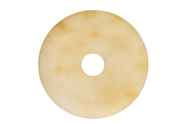 40mm Donut Anhänger aus beige-gelbem Mookait