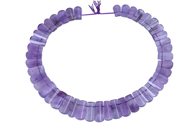 facettiertes Collier 7-9 x 14 - 8-11 x 22 mm 40cm, Amethyst extra (hell)