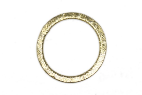 Ring flach 3x30mm gebürstet, Silber 925 vergoldet