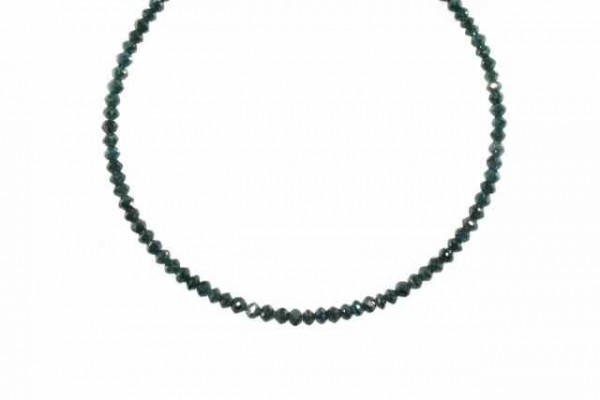 Buttonstrang facettiert 2,7-3mm/43cm, Diamant blau/grün behandelt