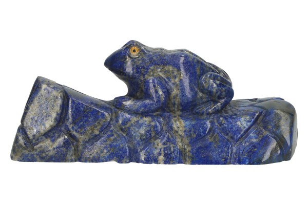 Frosch-Gravur 130x50x60mm, Lapislazuli