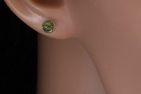 Vorschau: Ohrstecker rund 6mm in Silber 925, Peridot Vorschau: Ohrstecker rund 6mm in Silber 925, Peridot