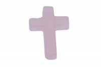 Kreuz aus Rosenquarz 18x25mm mit 2mm-Loch Kreuz aus Rosenquarz 18x25mm mit 2mm-Loch
