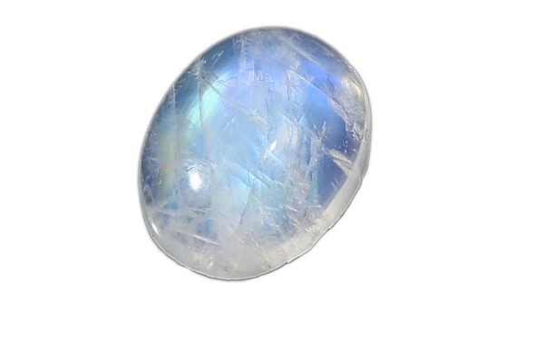 Cabochon 9x11mm oval, Mondstein blau