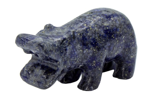 Hippo-Gravur 50x30x20mm aus Lapislazuli