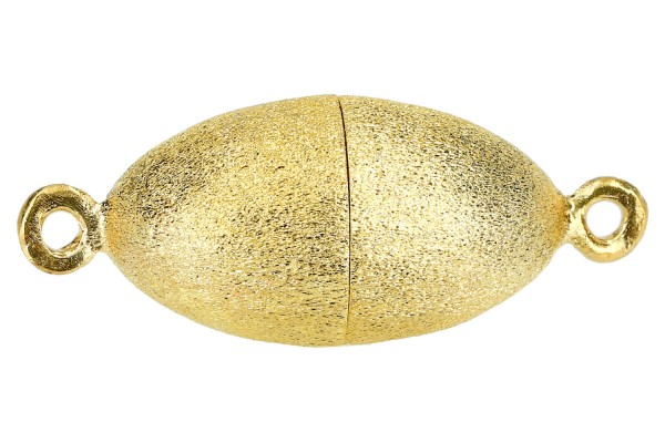 Magnetschließe Olive 12x30mm Silber vergoldet matt