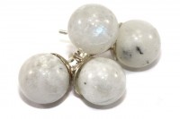 10mm Ohrstecker auf AG 925 mit weißer Labradorit 10mm Ohrstecker auf AG 925 mit weißer Labradorit