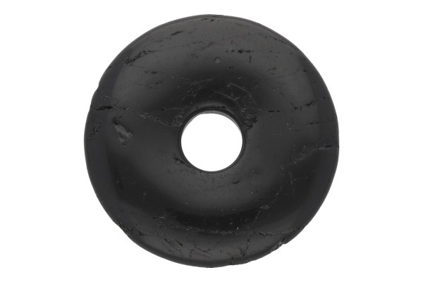 30mm Donut Anhänger aus schwarzem Turmalin