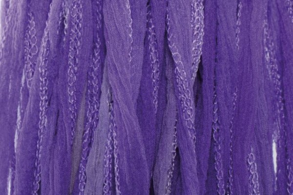 Seidenband fairy 110x1,5cm, Crinkle Chiffonseide lavendel