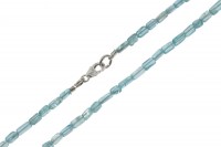 Squarekette 3-4x5mm/45cm mit Karabiner Sterlingsilber 925, Apatit Squarekette 3-4x5mm/45cm mit Karabiner Sterlingsilber 925, Apatit