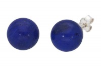 10mm Ohrstecker auf Silber 925, Lapislazuli AAA 10mm Ohrstecker auf Silber 925, Lapislazuli AAA