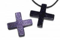 Blaufluß Kreuz 30x30mm mit 2mm Bohrung Blaufluß Kreuz 30x30mm mit 2mm Bohrung