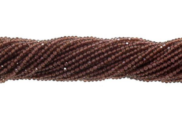 Buttonstrang facettiert 2mm/40cm, Granat aus Mozambique