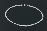 Pampelkette 4-6x6-9mm/45cm Karabiner Sterlingsilber 925, weißer Labradorit Pampelkette 4-6x6-9mm/45cm Karabiner Sterlingsilber 925, weißer Labradorit