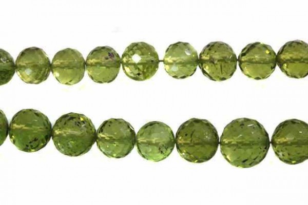 Kugelstrang facettiert 5,5-6mm, Peridot (Olivin) AA