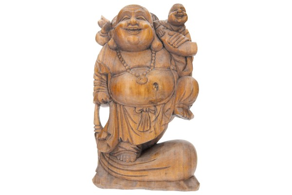 Buddha stehend 28x60x15cm aus Suar-Holz