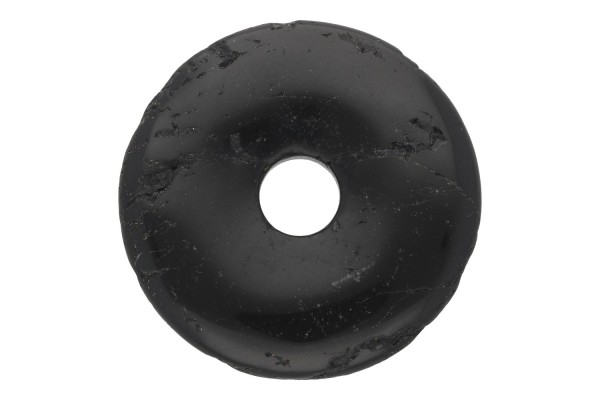 35mm Donut Anhänger aus schwarzem Turmalin