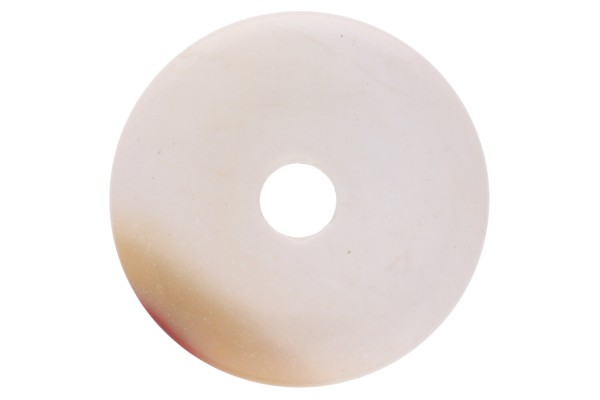 30mm Donut Anhänger aus beige-grauem Mookait